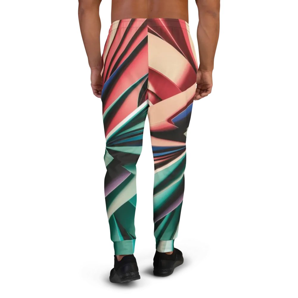 Abstract Geometric Recycled Men's Joggers in Vibrant Colors (XS-3XL) product image (6)
