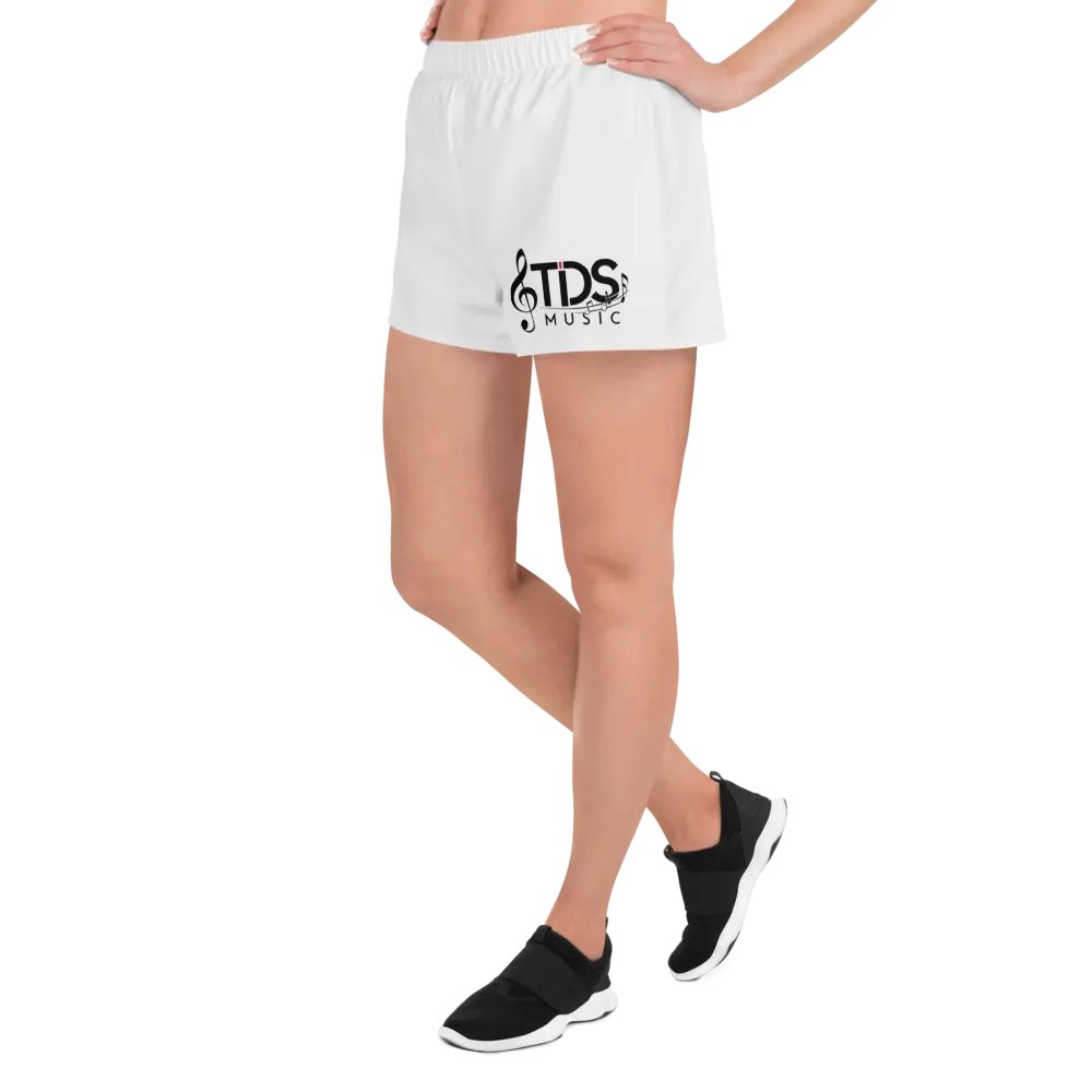 TDS Music Unisex Athletic Shorts - Exclusive Musical Design, White, Lightweight product image (10)