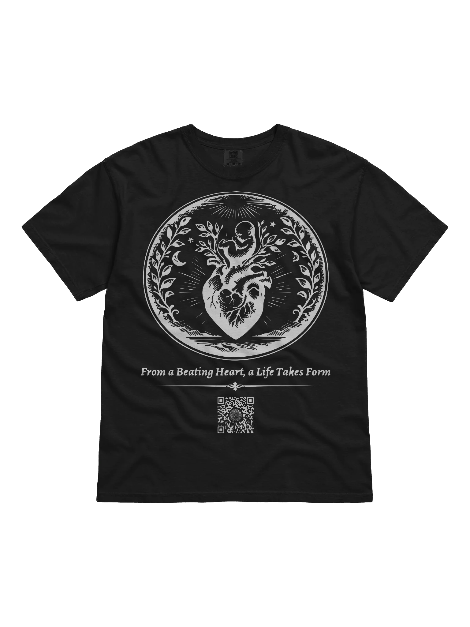 Beating Heart of Life (White on Black/Color) product image (1)