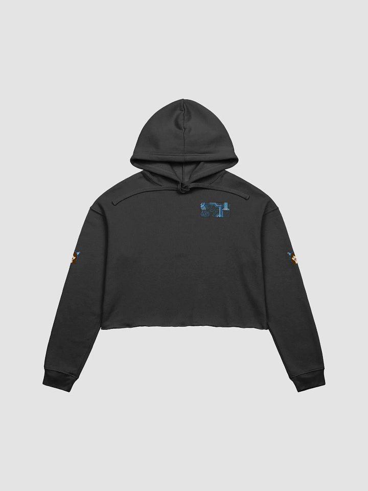 Frenchkittie Techno-Geometric Crop Hoodie product image (1)