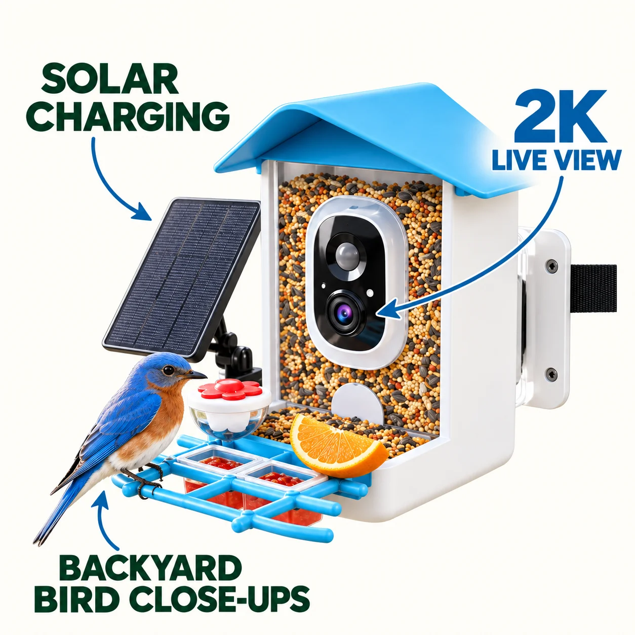 BirdBinge 2K Solar Feeder Cam product image (3)
