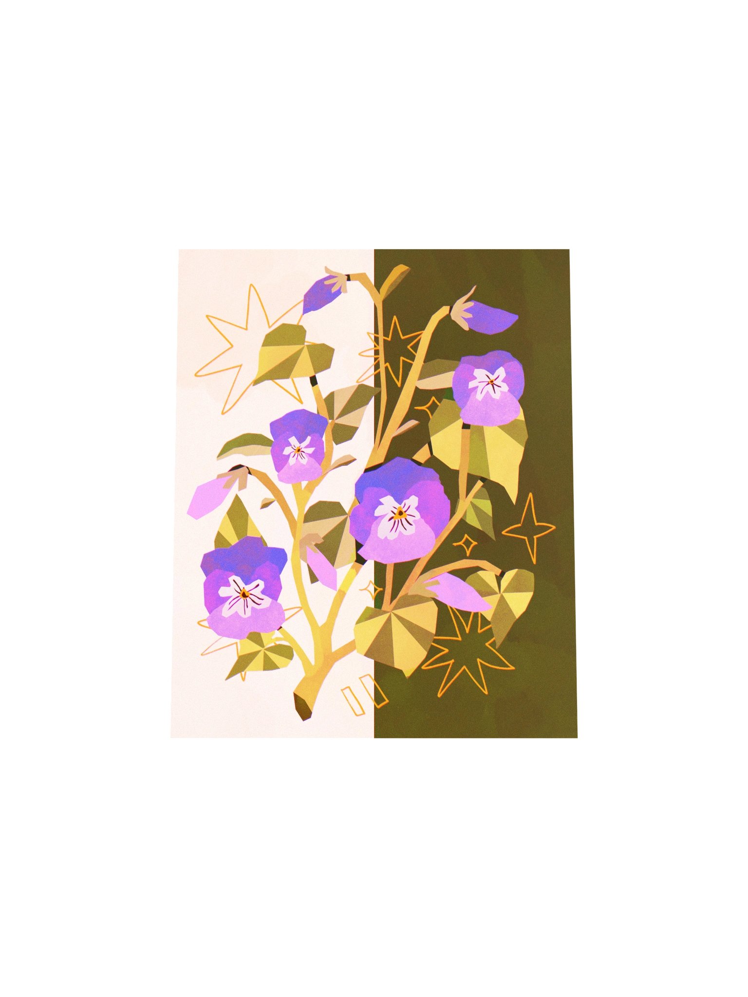 Day to Night Pansy - Print product image (5)