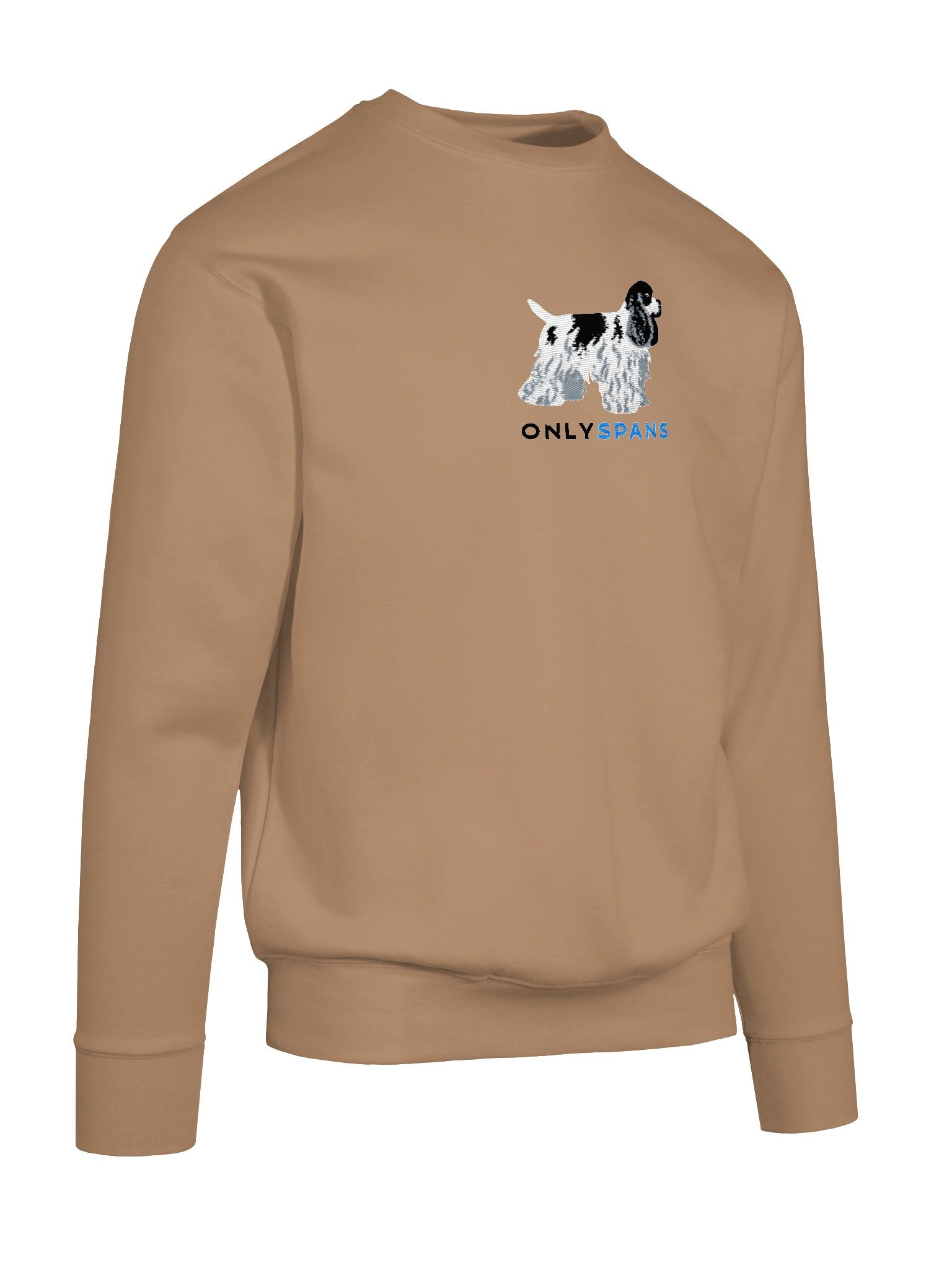 Only Spans Sweatshirt (Embroidered) of an American Cocker Spaniel(Parti Black & White) product image (57)