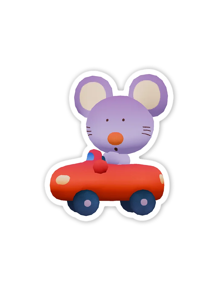 Mouse in Car Sticker product image (2)