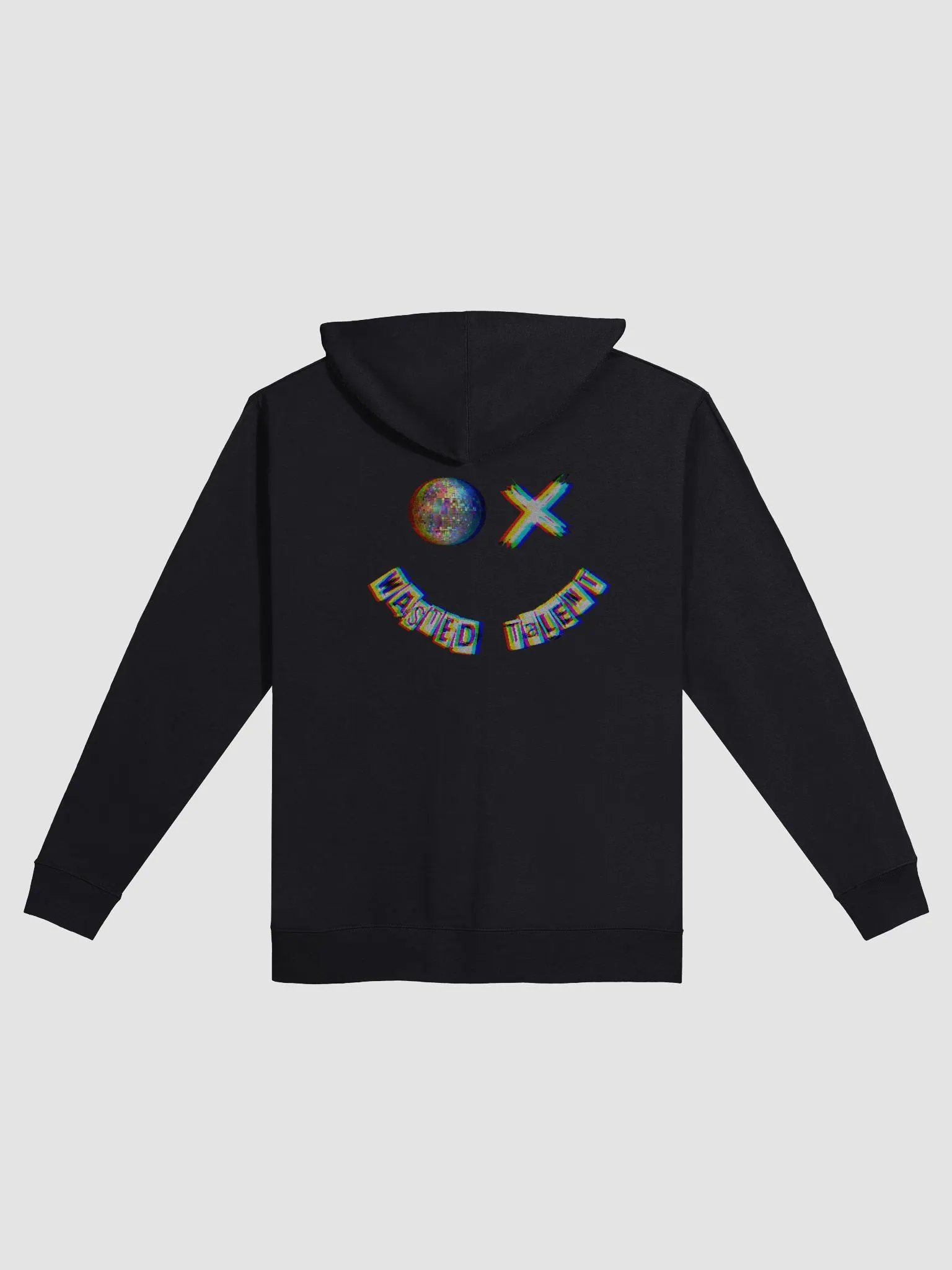 WASTED TALENT OFFICIAL OG Glitch Smiley ZIP Hoodie product image (2)