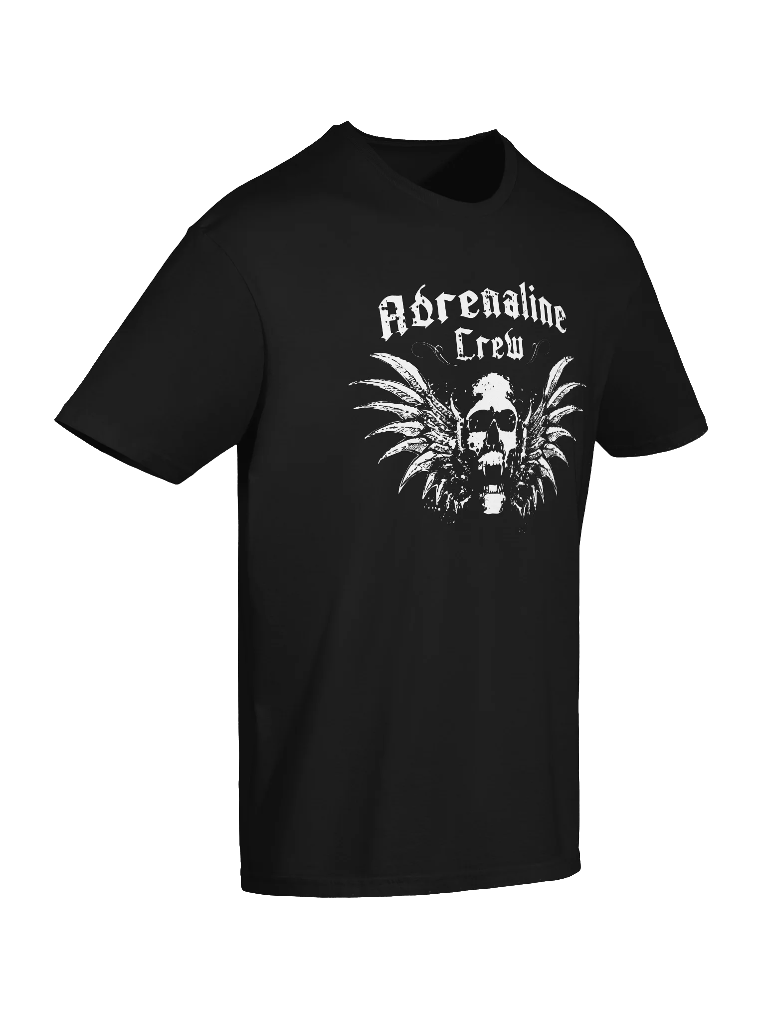 Adrenaline Crew Classic Skull T-Shirt – Black product image (8)