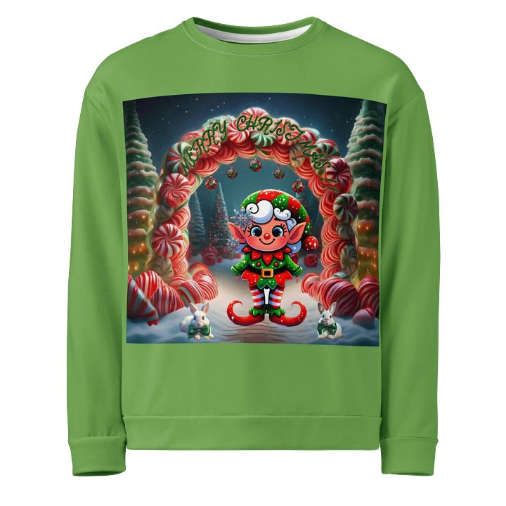 Festive Girl Elf Wonderland Print Sweatshirt product image (1)