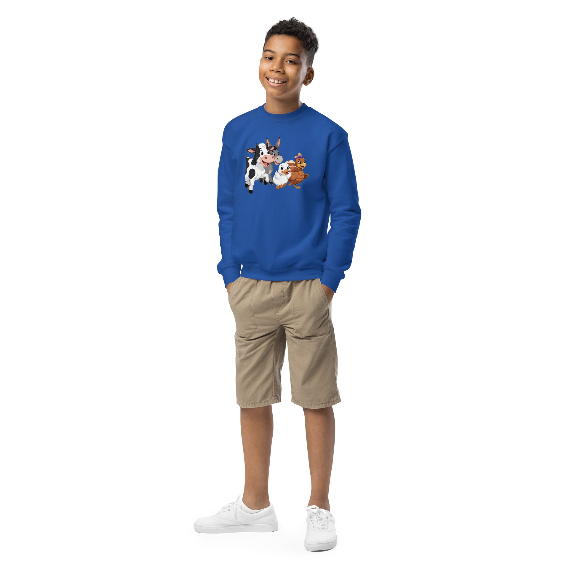 Cute Farm Animals Youth Sweatshirt product image (1)