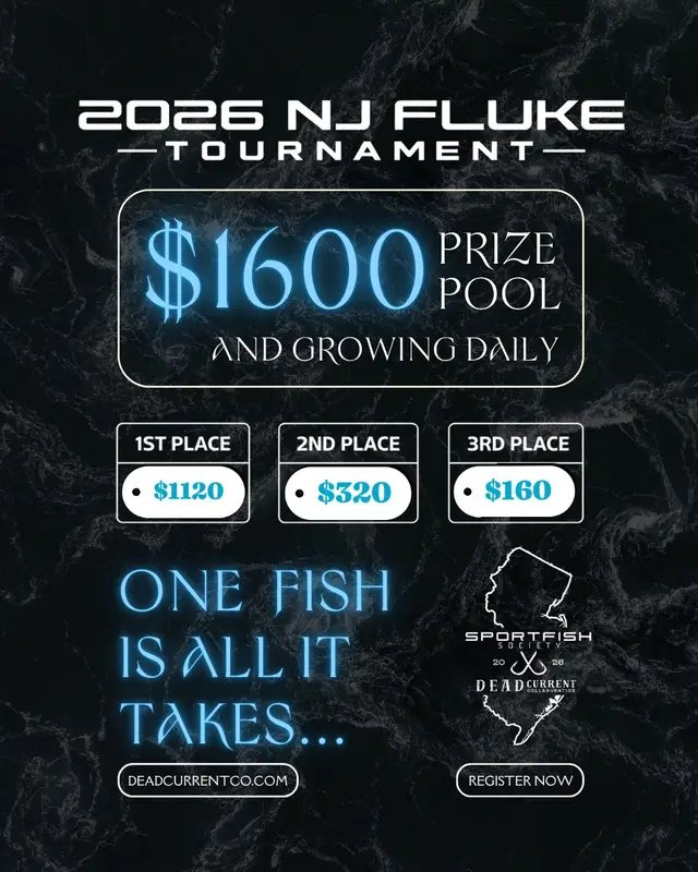 ONE fish can change the entire leaderboard. $1600 cash pool and climbing daily. Weekly biggest fluke prizes. Multiple chances to win all tournament long. You don’t need a full box. You don’t need a boatload of fish. You just need ONE. Current leaderboard is already heating up… Who’s taking the top spot next?  @sportfishsociety  #newjersey #fluke #tournament #doormat 