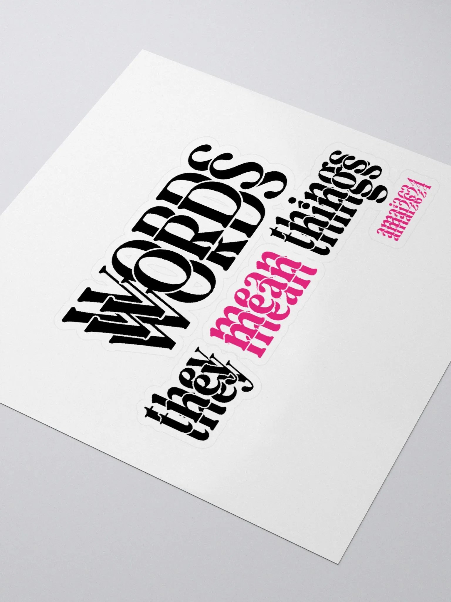 Words - They Mean Things | Kiss-Cut Sticker product image (3)
