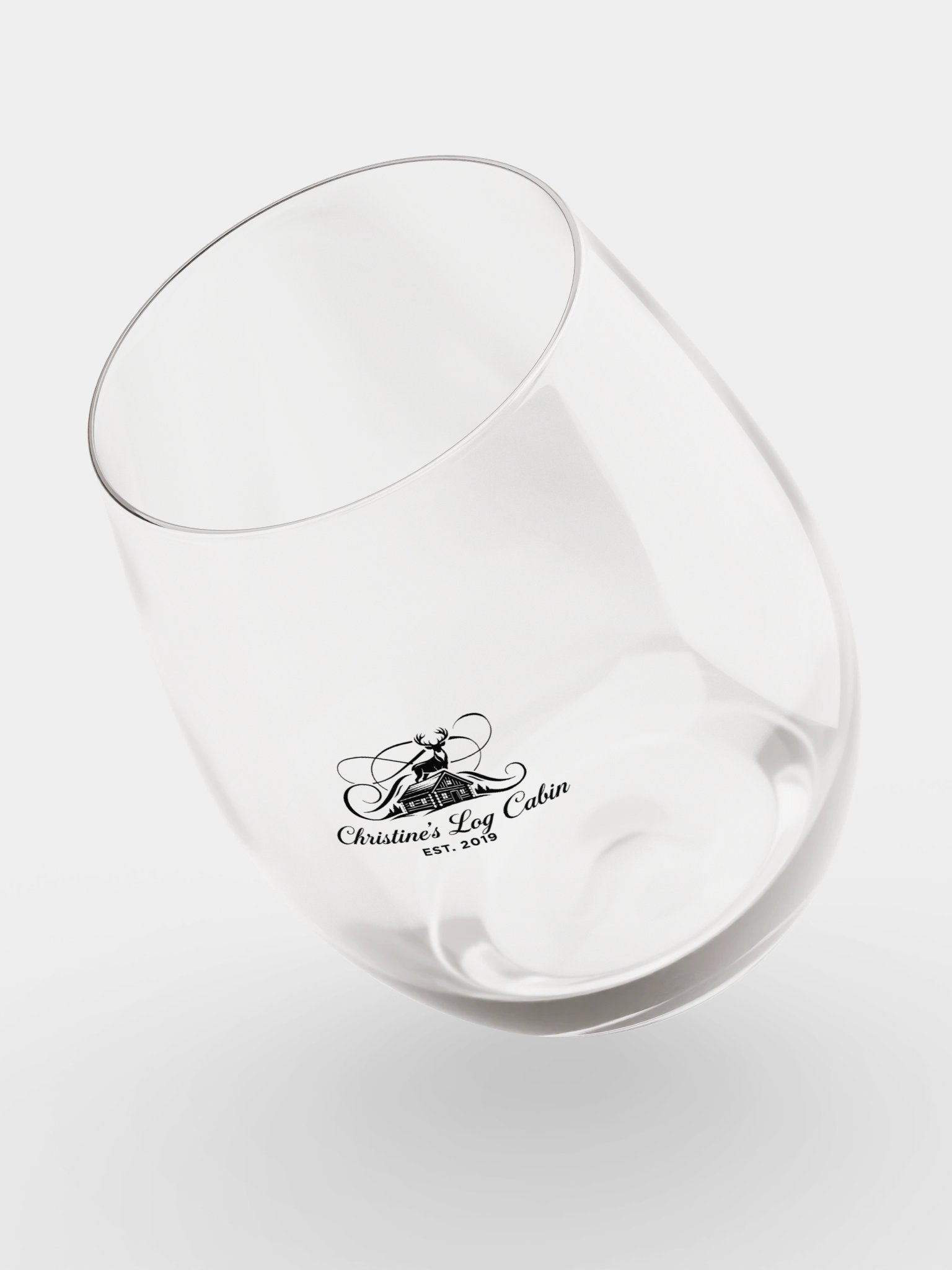 Christine's Log Cabin Stemless Wine Glass product image (4)
