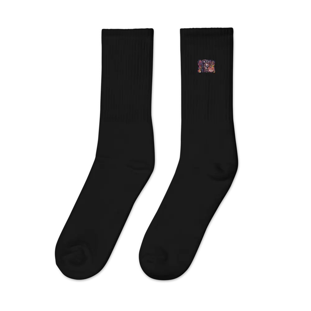 Smoldering Lantern Embroidered Socks product image (2)