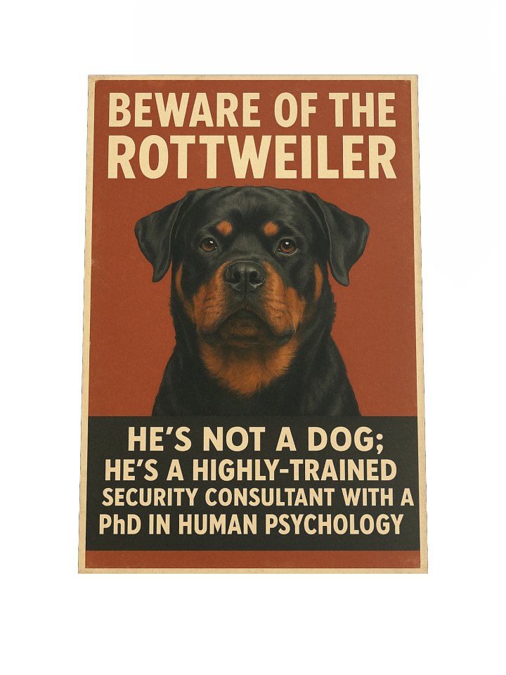 Beware of the Rottweiler Poster product image (2)