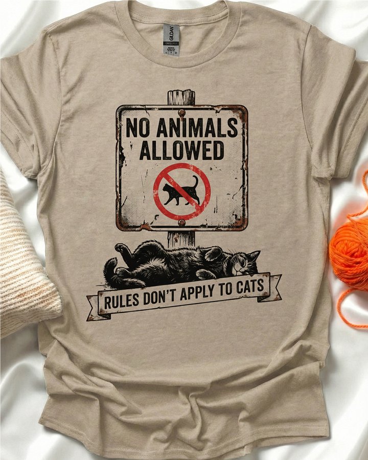 Cat Allowed Rules T-Shirt product image (1)