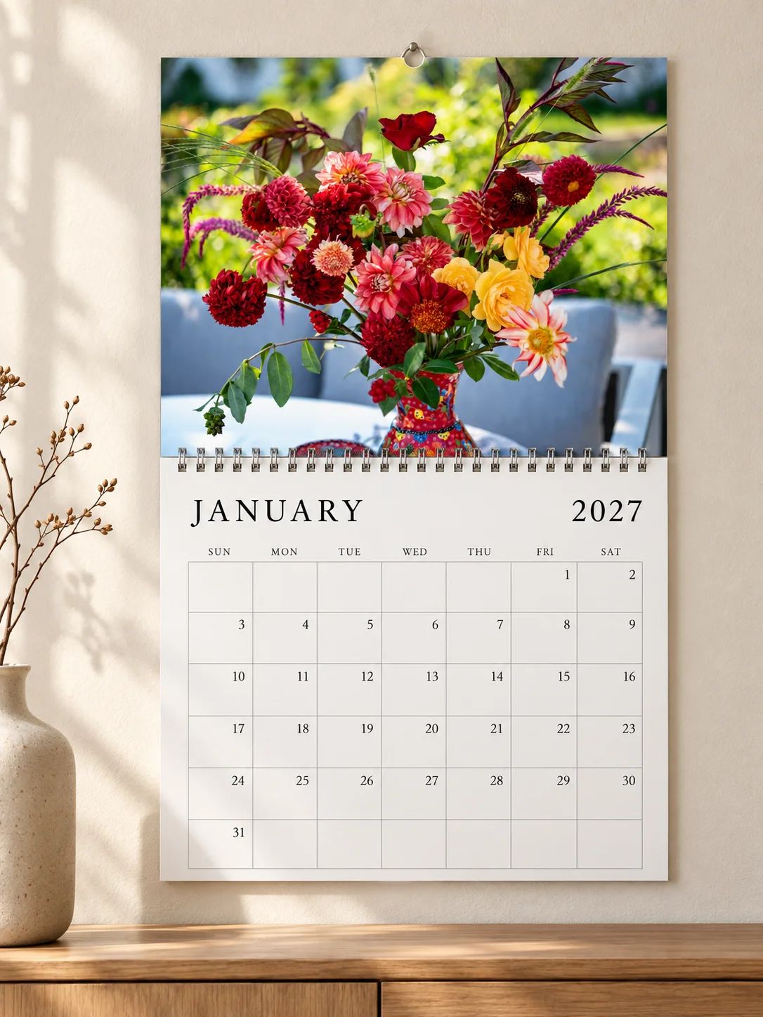 A Year of Wild Beauty - 2027 Garden Bouquet Wall Calendar product image (2)