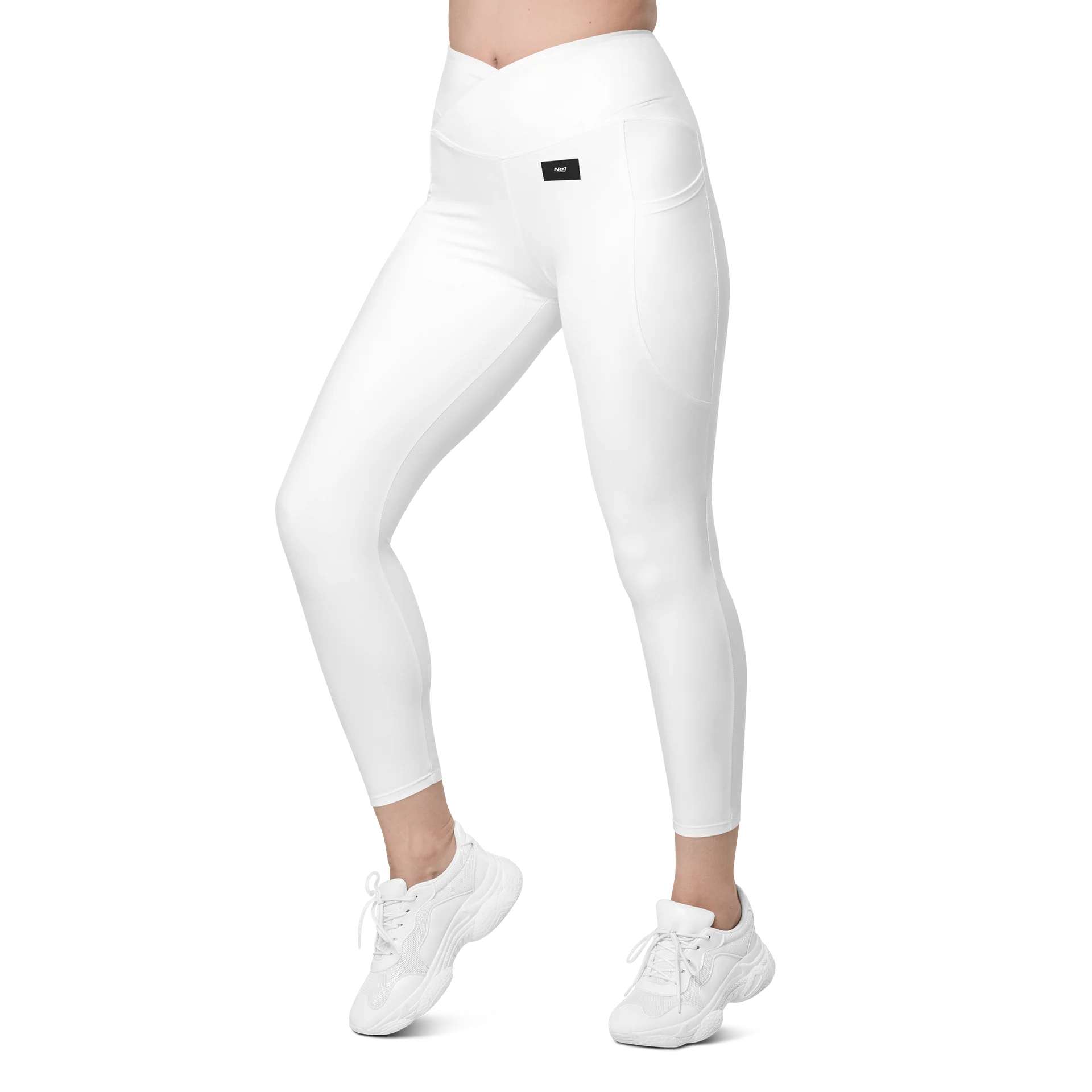 All-Over Print Crossover Leggings with Pockets BL product image (7)