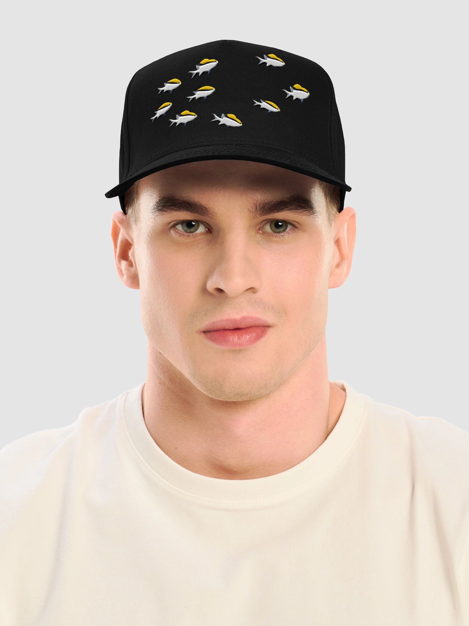 A School of Barrier Reef Chromis Embroidered Baseball Cap | Reef Fish Hat for Saltwater Aquarium Lovers product image (2)