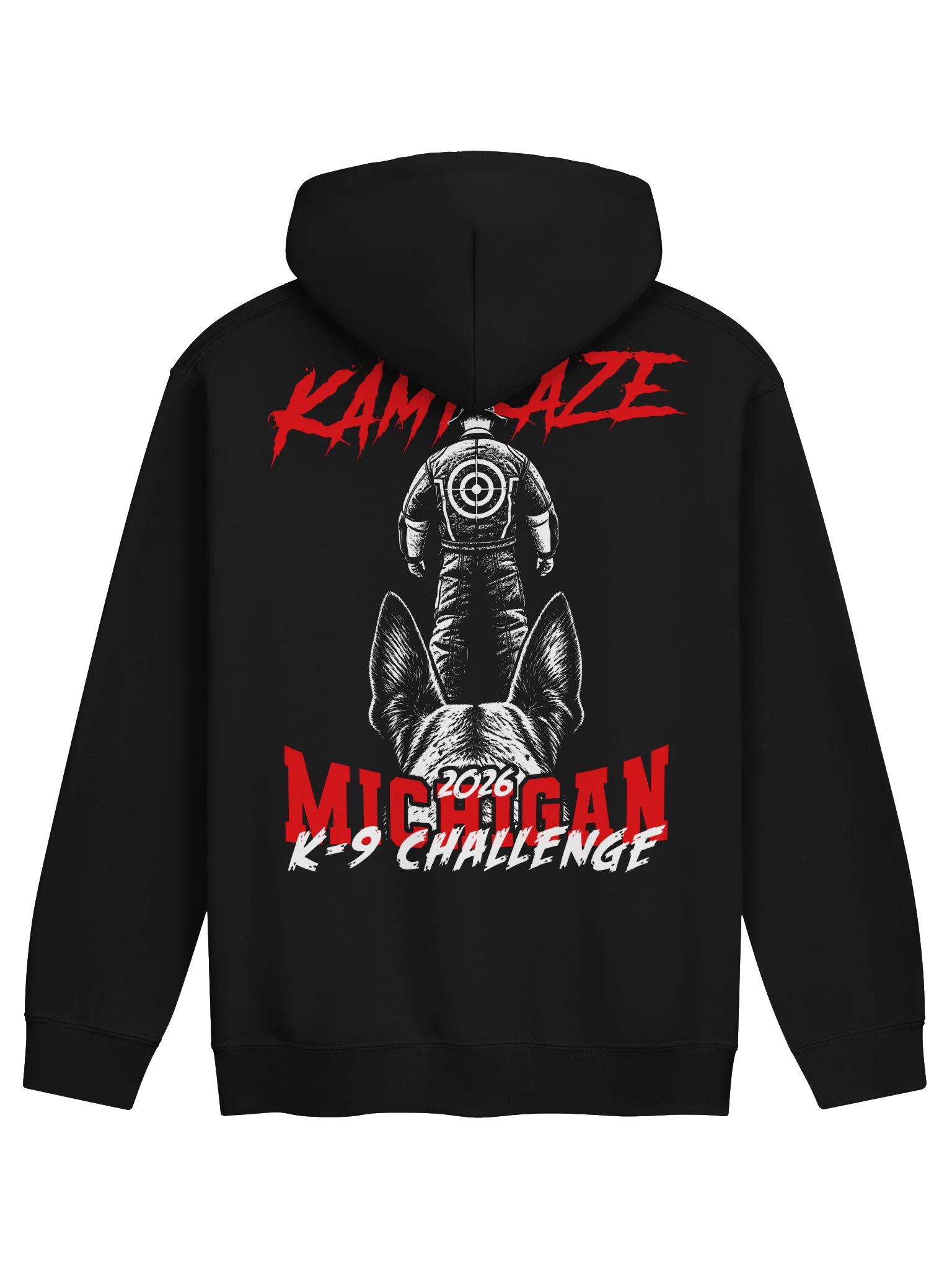 2026 Michigan K-9Challenge -KAMIKAZE - back and Chest Print Hoodie product image (1)