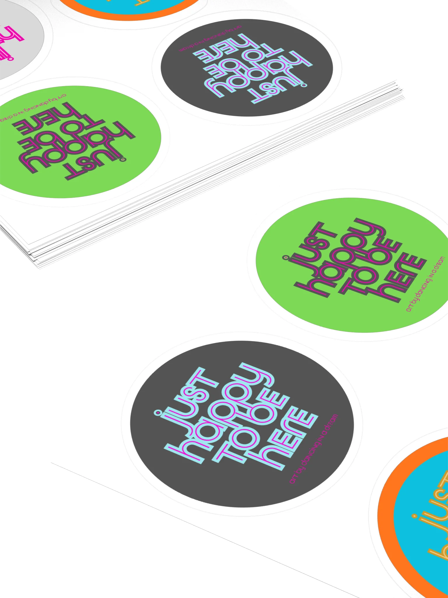 'happy to be here' stickers | 4 pk product image (4)