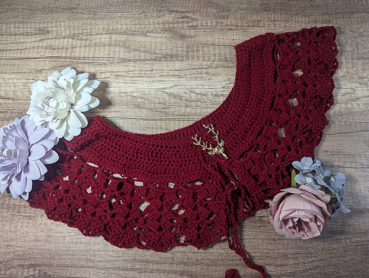 Winter Collar - Red w/Reindeer Pin product image (1)