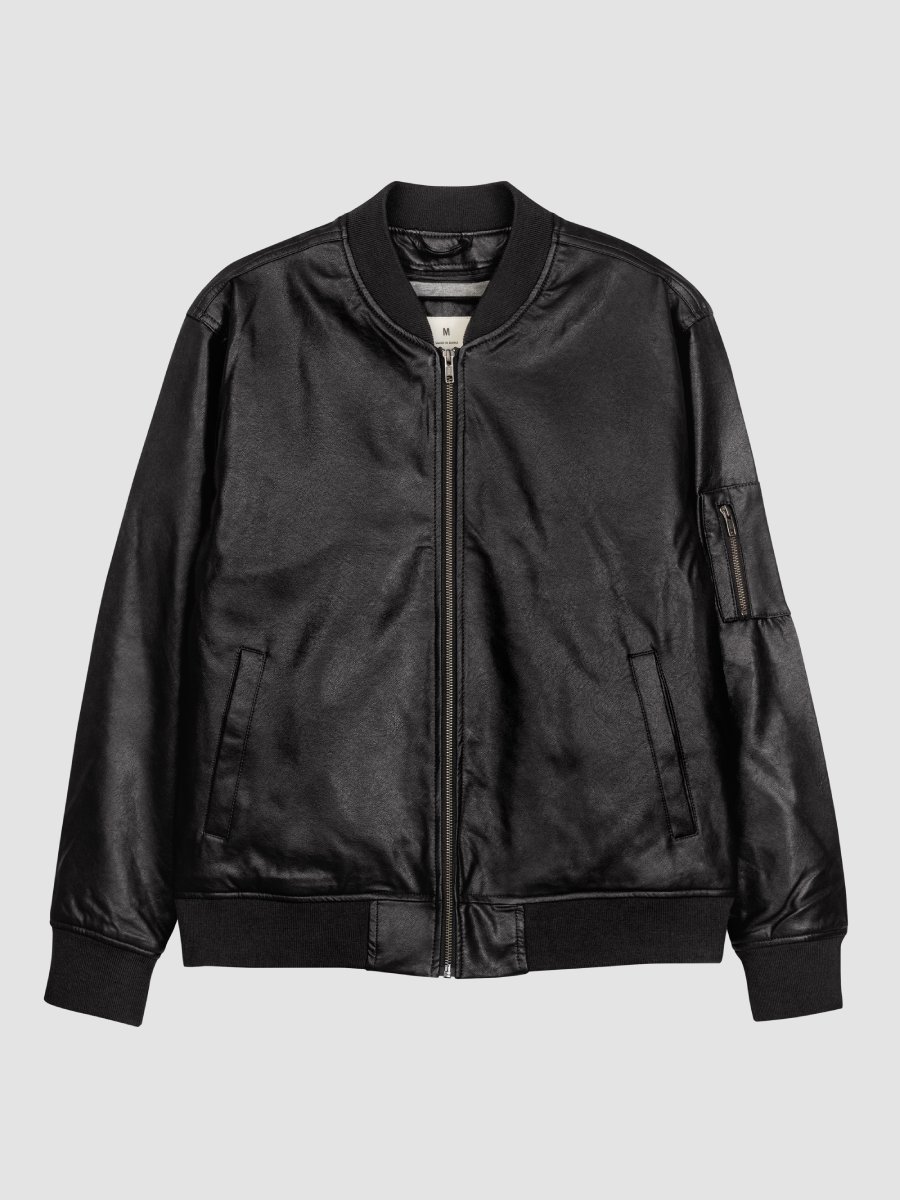 Keisha Out ~ Threadfast Apparel Faux Leather Bomber Jacket product image (1)