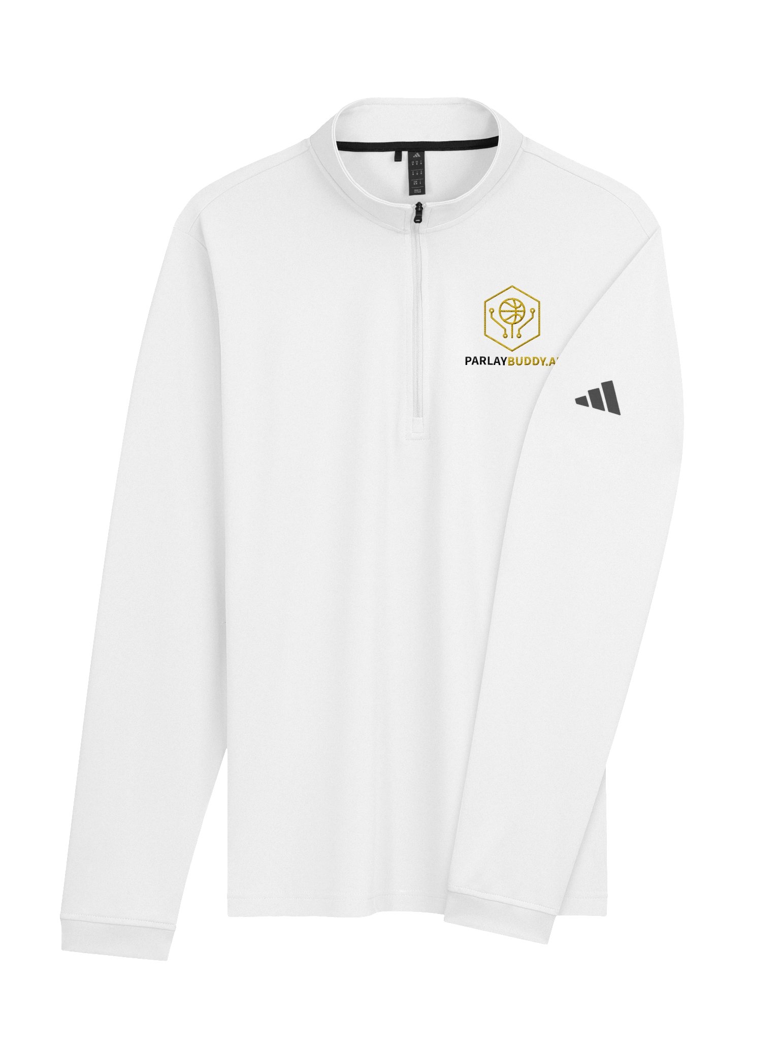 Addidas ParlayBuddy.ai Quarter-Zip White product image (4)