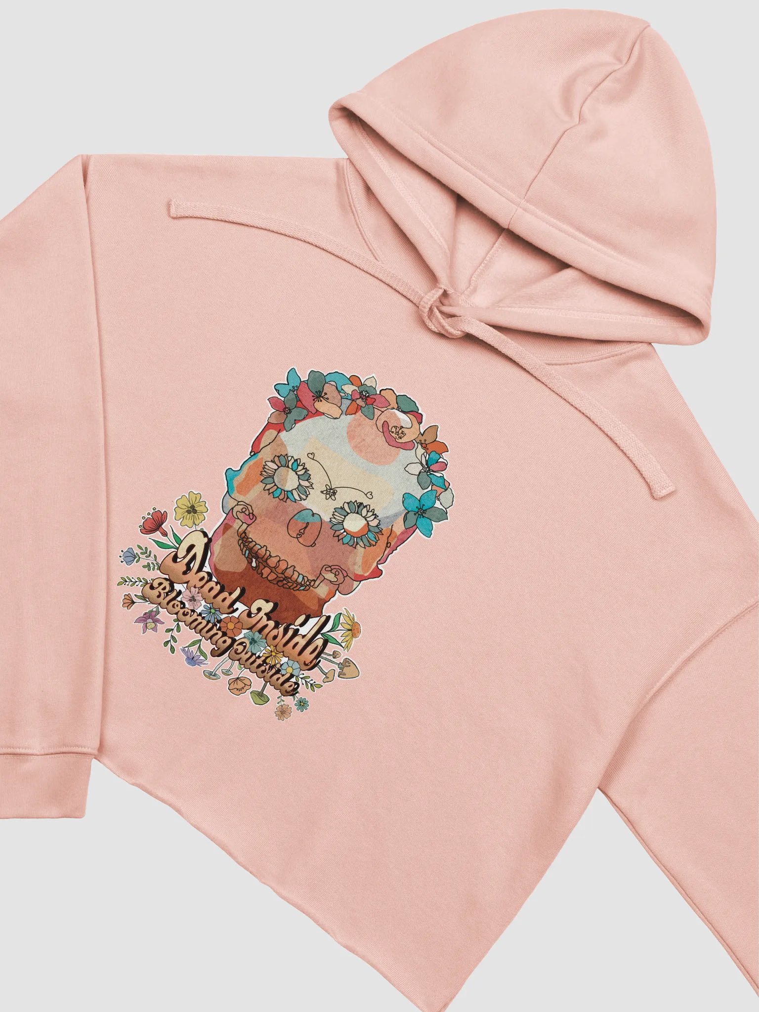 Cropped hoodie All colors - Dead Inside Blooming Outside product image (1)