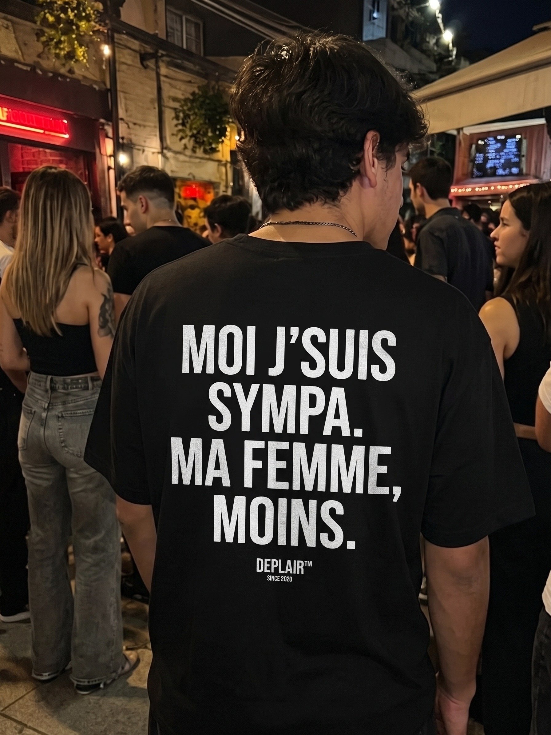 Moi j’suis sympa. Ma femme, moins. — T-shirt homme product image (2)