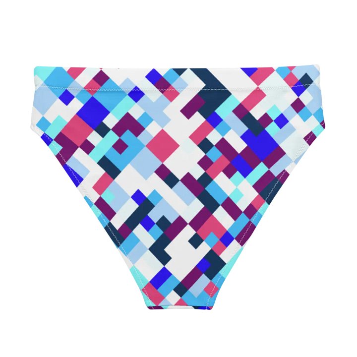 Colorful Mosaic Pattern Design High Waisted Bikini Bottom - v1 product image (1)