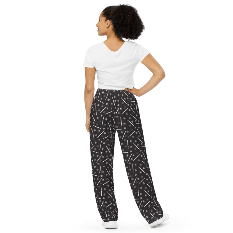 Piccolo - Flutes and Snowflakes Unisex Wide-Leg Pajama Pants product image (3)