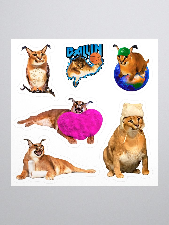 Big Floppa Caracal Sticker Pack product image (1)