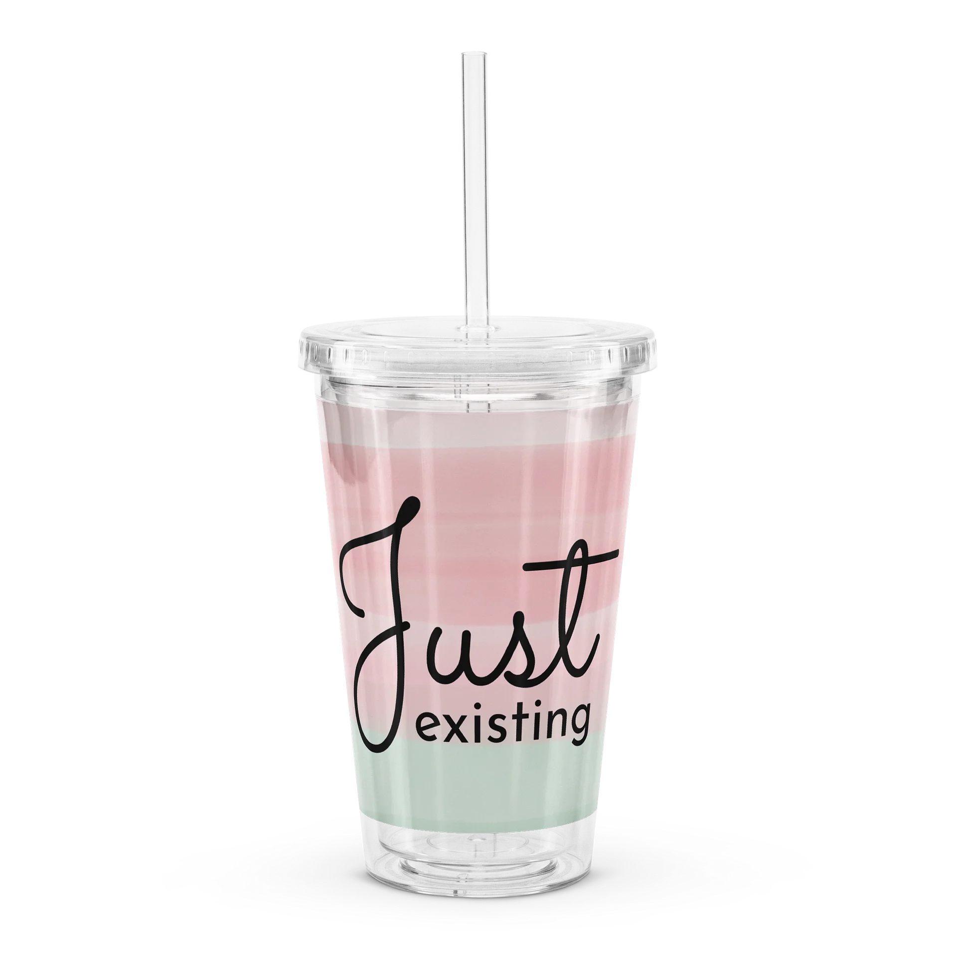 Just Existing Tumbler Cup with Straw #1 product image (1)