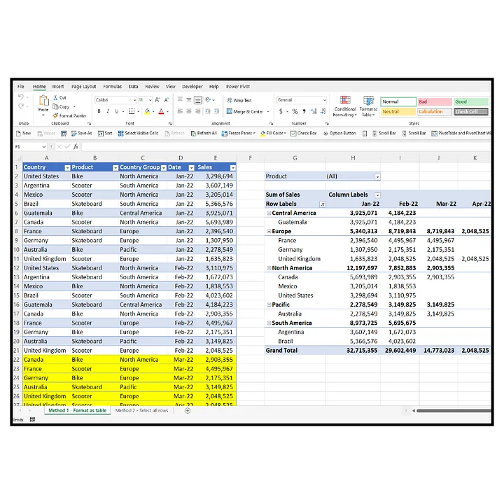 Template - How to add more data (refresh) to a pivot table in Excel product image (1)
