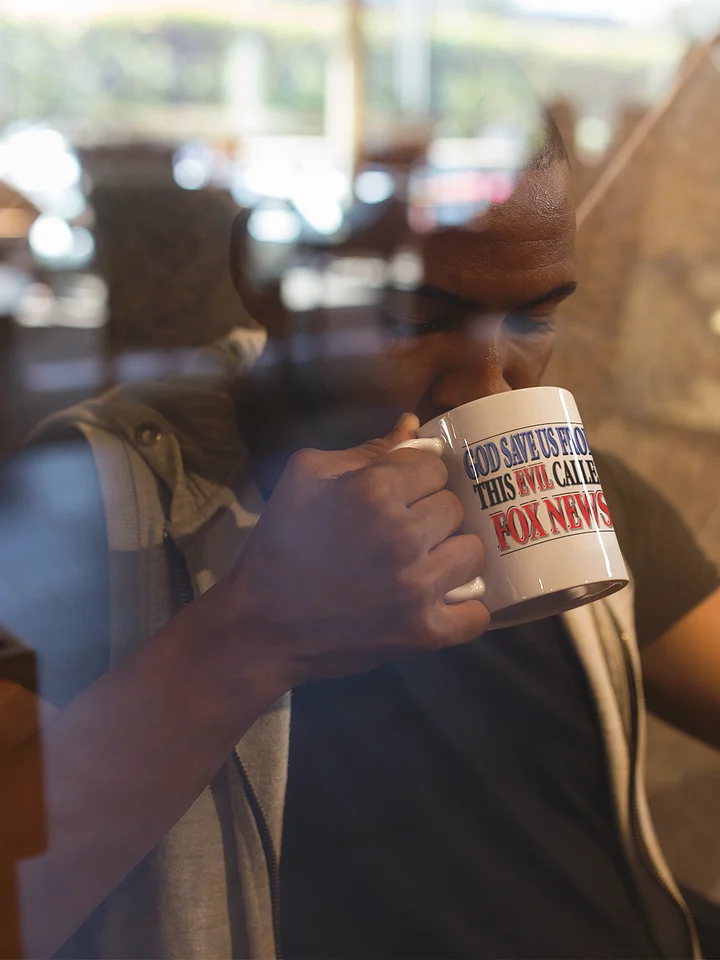 God Save Us From Fox News Mug - Funny Anti-Fox News Ceramic Coffee Cup product image (2)