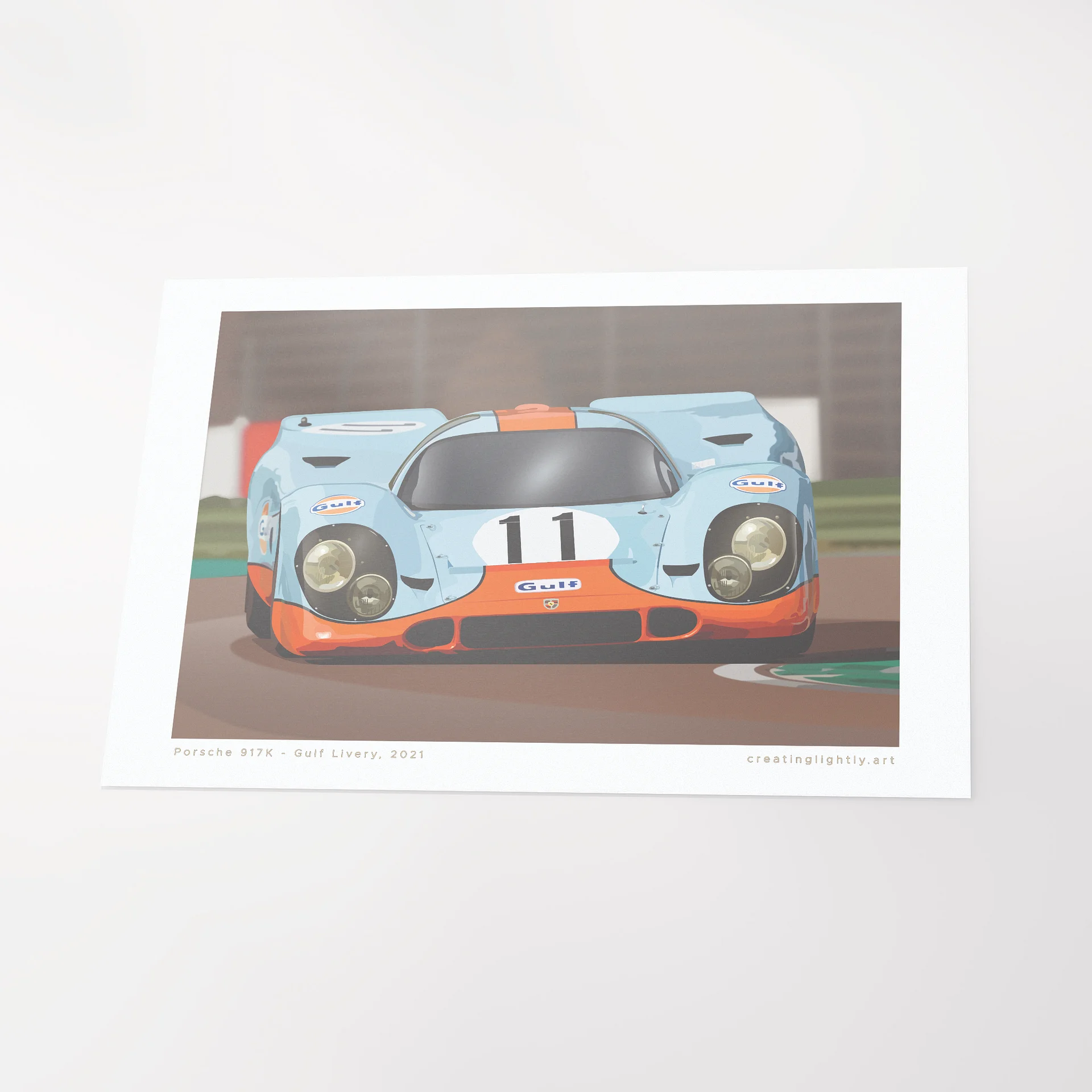 "Porsche 917K - Gulf Livery" Original Artwork Print product image (4)