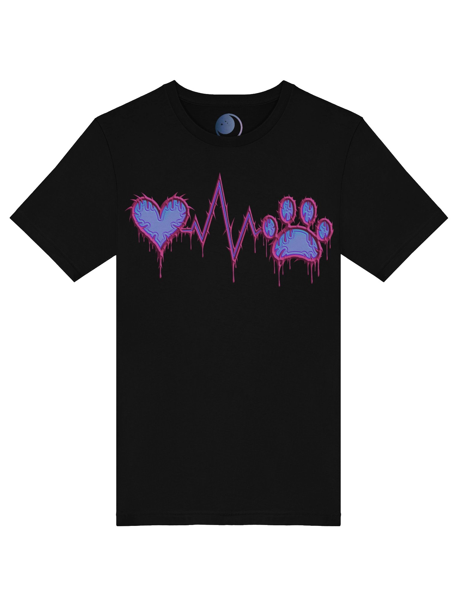 MooMoo Heart-Paw Tee (Pink/Blue Metal) product image (5)