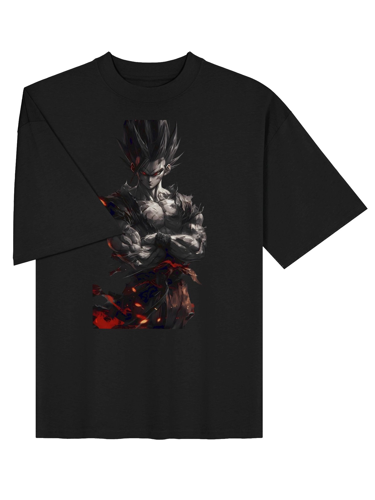 Red-Eyed Anime Warrior Oversized Tee product image (11)
