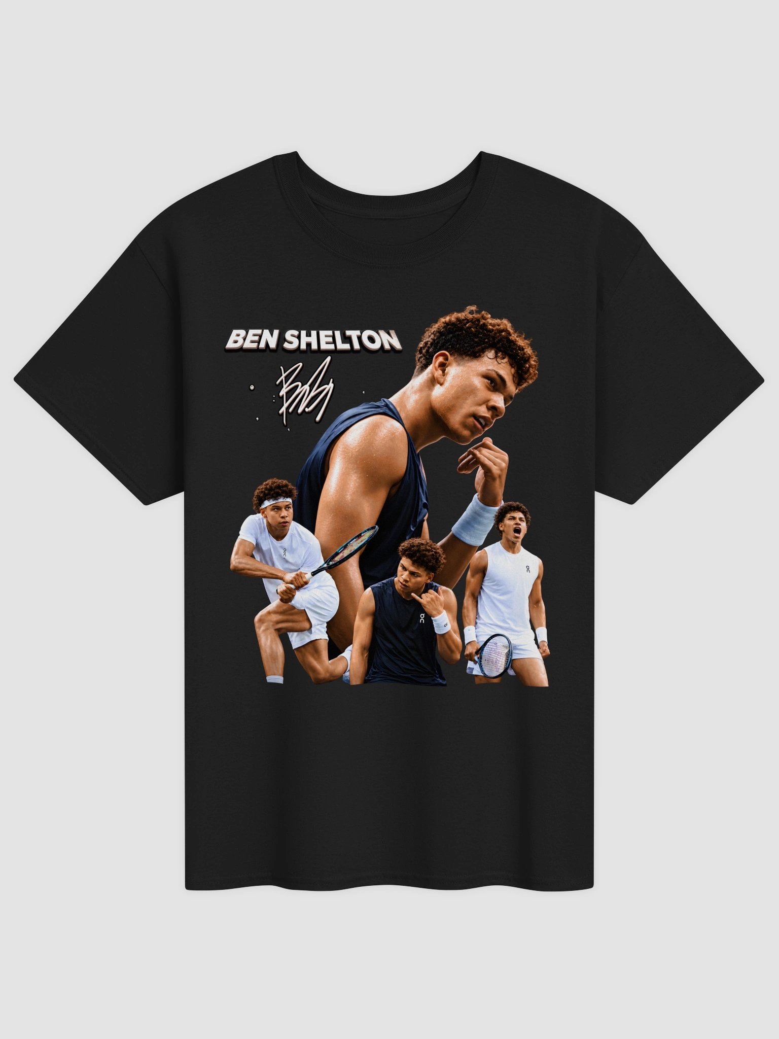 Ben Shelton Vintage Bootleg T-Shirt | Autograph Dialed In Tennis Shirt product image (1)