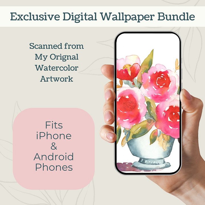 Blushing Garden Digital Wallpaper Bundle product image (2)