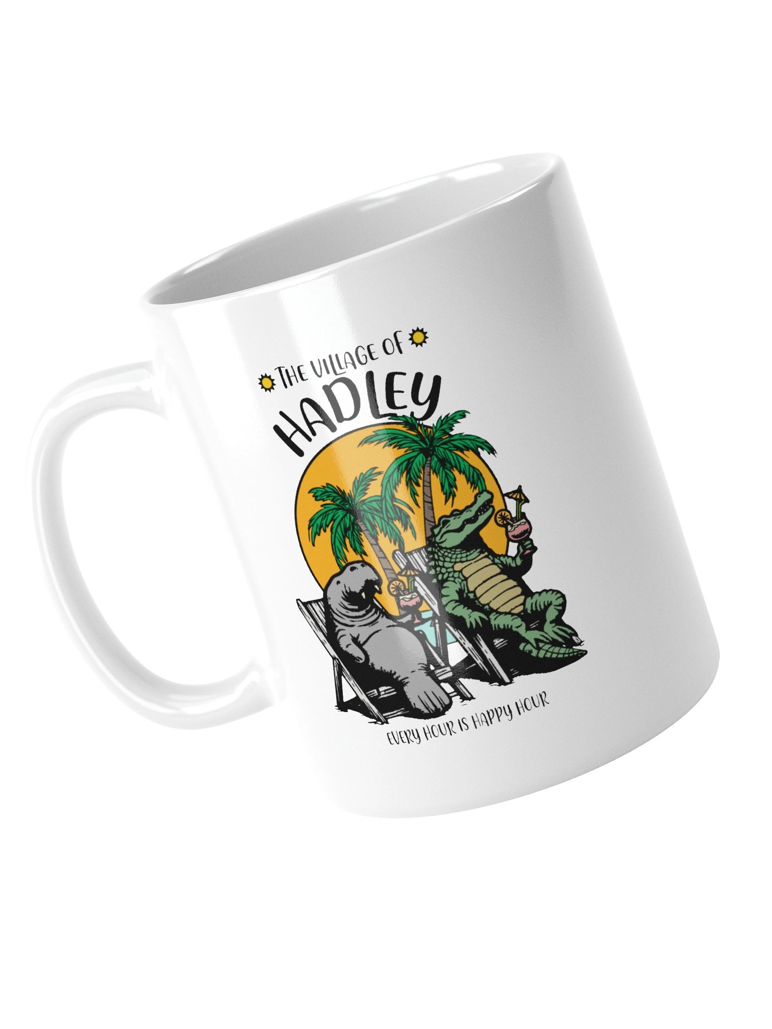The Village of Hadley TV Florida USA Fun Manatee Alligator Design Coffee Mug product image (10)