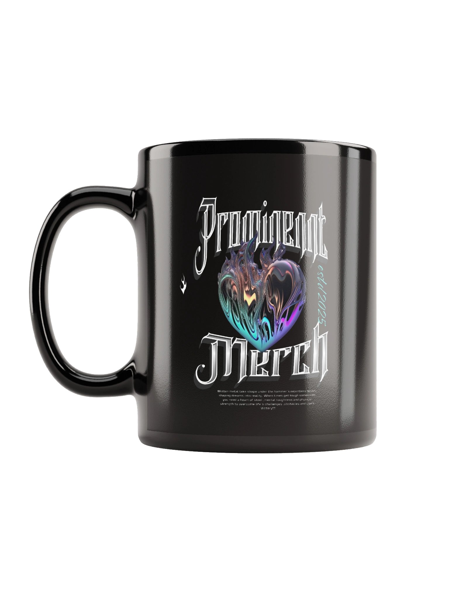 PM Purple heart black mug product image (2)