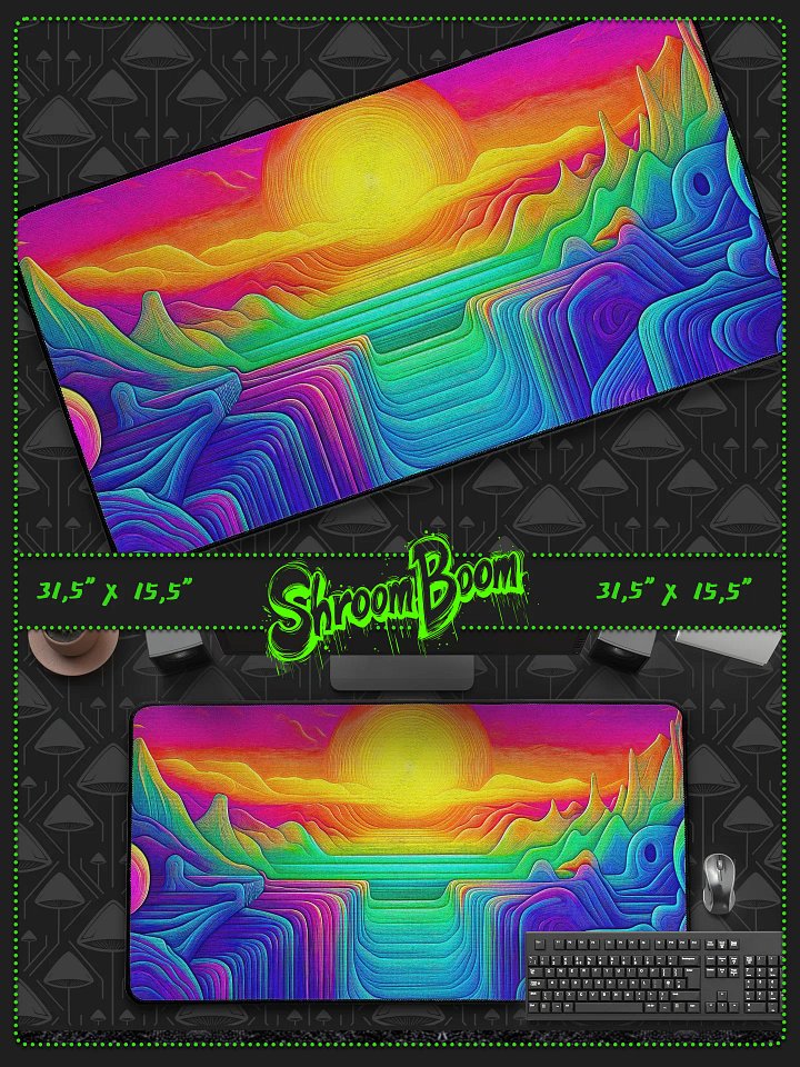 Horizon Ritual - Minimal Sacred Desk Mat 31.5 x 15.5 product image (1)