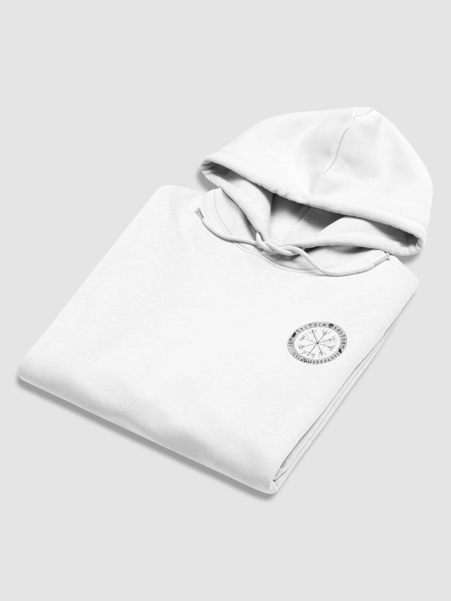 Nordische Runen | Schwarzer Vegvísir | Essential Eco Hoodie product image (12)