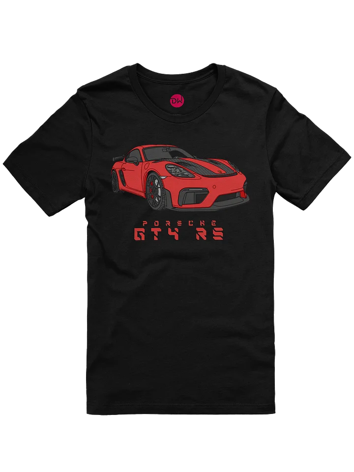 Red Porsche GT4 RS Shirt (Retro, Sketch, Silhouette) product image (7)
