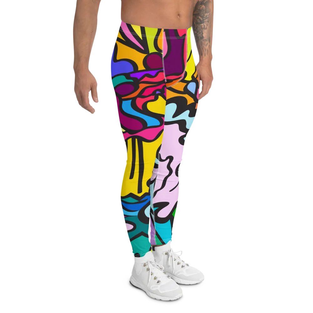 Color Chaos Men's Leggings - Wave at Sunset product image (1)