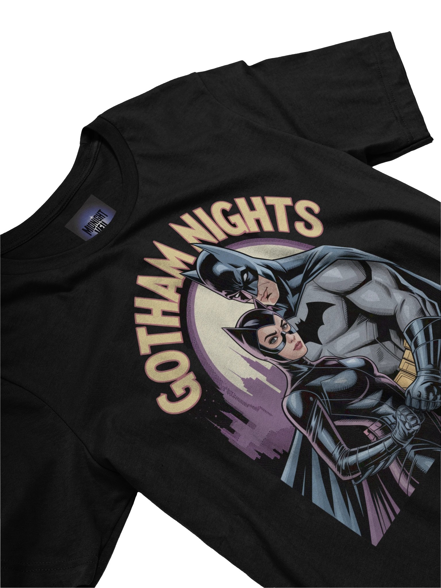 Moonlit Masquerade: Batman & Catwoman Gotham Nights T-Shirt product image (5)