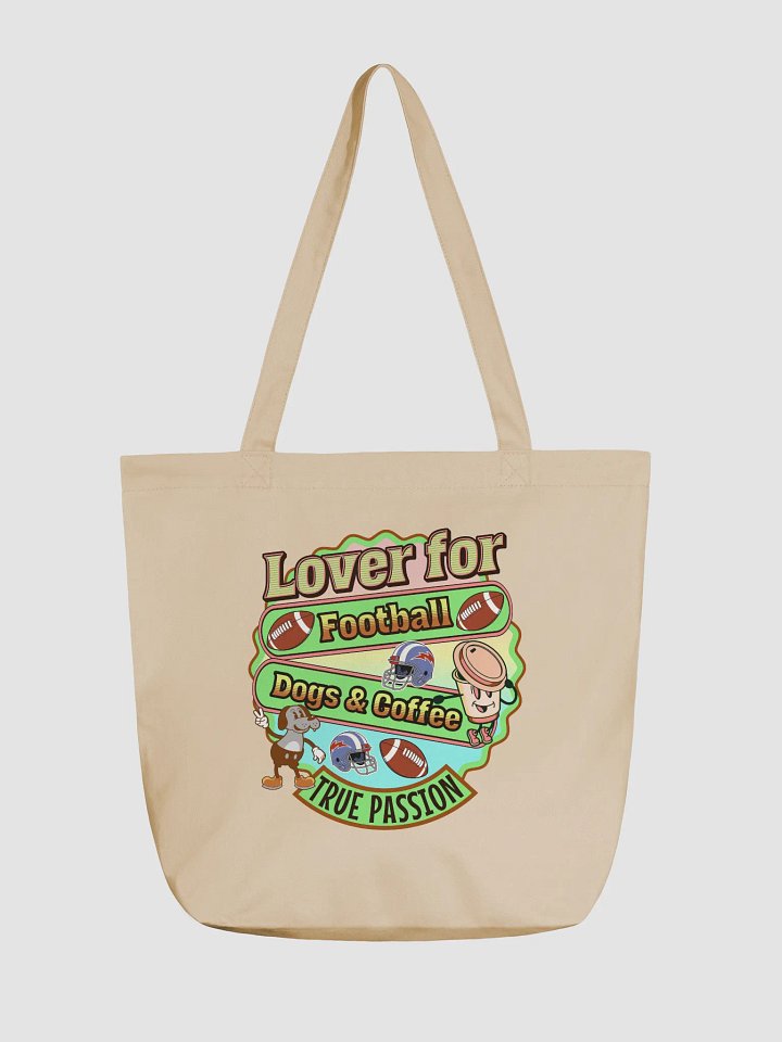 Lover For Dogs Coffee Football True Passion Eco Tote product image (5)