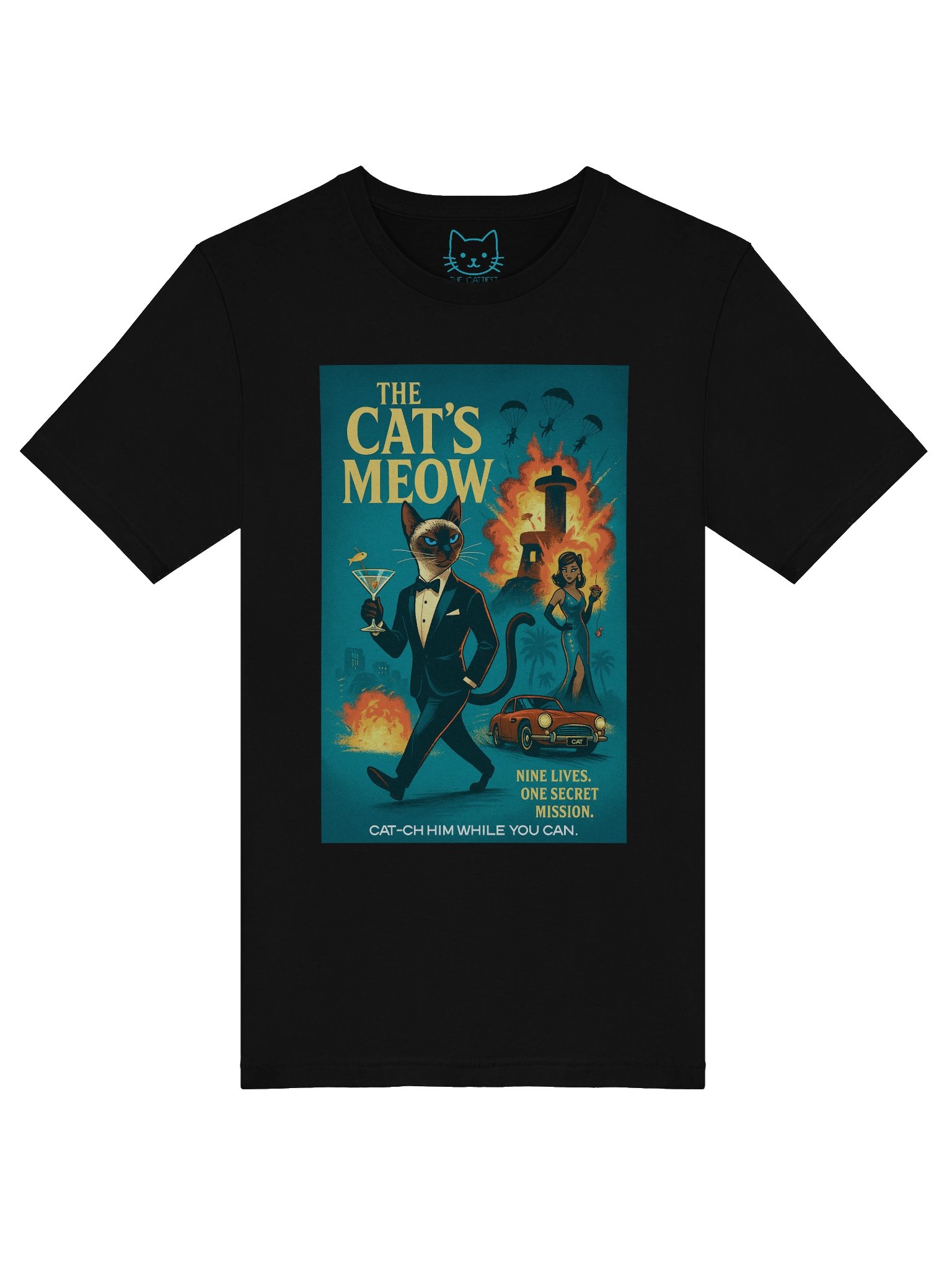 The Cat's Meow Action Spy Movie Parody Concert Tee Fit Unisex T-Shirt product image (42)