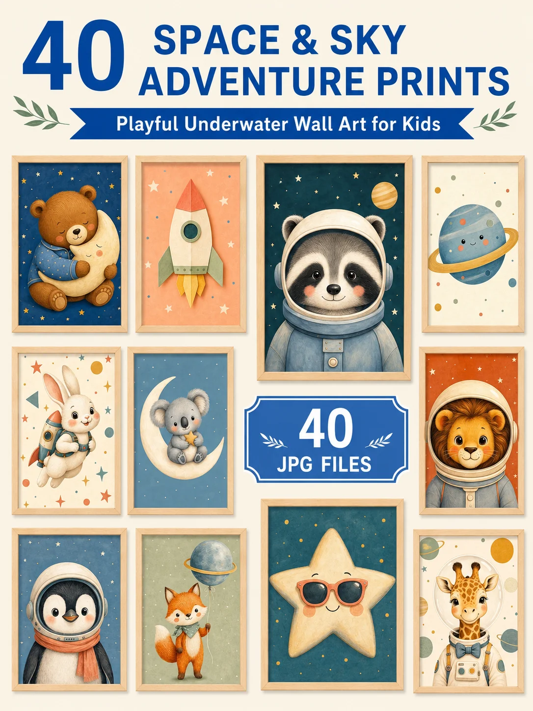 Kids Wall Art Bundle, Nursery Printable Art product image (6)