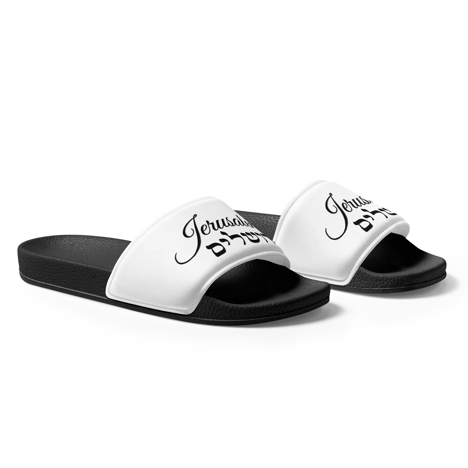 MEN'S JERUSALEM SLIDE SANDALS (Black Letters) product image (2)